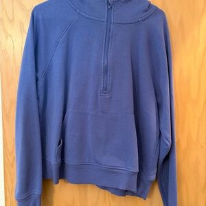 Men's Blue Half-Zip Sweater